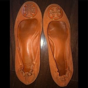 Tory Burch Orange Reva flats size 8.5